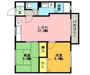 パセオ今田【1階】の間取り