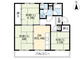 UR花園【5階】の間取り