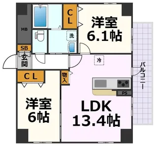 P-SQUARE Shumoku III【10階】の間取り