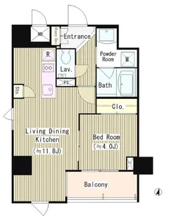 東京都港区南青山2【マンション】の間取り