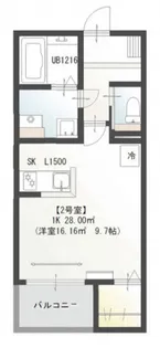 広島県呉市広中新開2【アパート】の間取り
