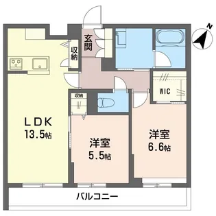 モンターニュ エイチ ワイ【1階】の間取り