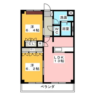 ミルキーウェイ【2階】の間取り