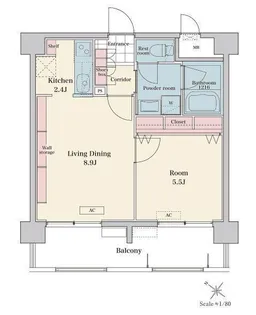 RJRプレシア竹下I【4階】の間取り