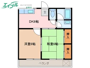 ハートランド垣鼻【2階】の間取り