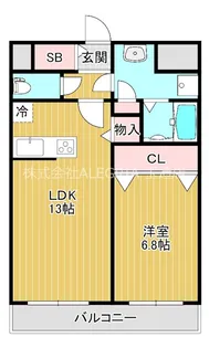 大阪府大阪市東成区中道3【マンション】の間取り