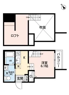 Ark Door吉塚【2階】の間取り