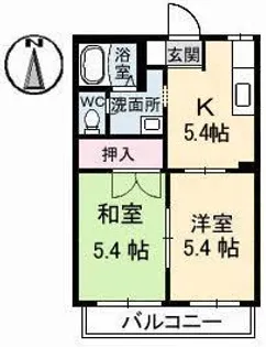 グリーンコーポN A棟【1階】の間取り