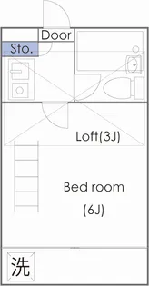 埼玉県坂戸市清水町【アパート】の間取り