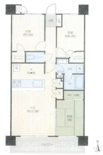 マクシスタワーズアーバンデュオ【18階】の間取り