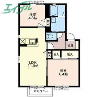 Vantage A【2階】の間取り
