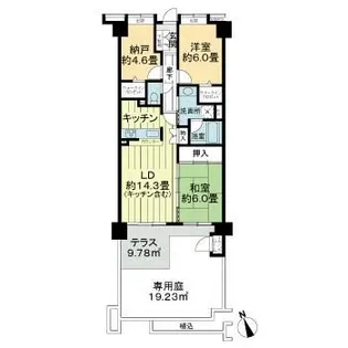 ライオンズマンション中山公園【1階】の間取り