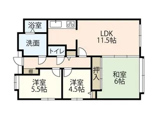 ふぁみ~ゆ舟入南【7階】の間取り