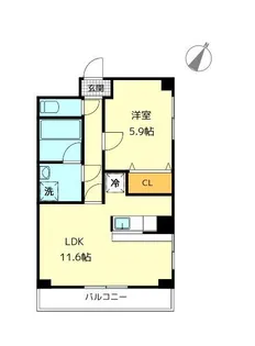 アーバン肴町【4階】の間取り