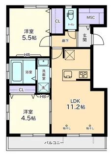 VentVert代田【2階】の間取り