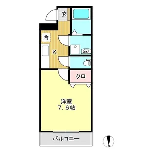 ヴィガラス大手町【5階】の間取り