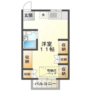 ホワイトハウスB【2階】の間取り