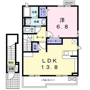 愛知県長久手市市が洞3【アパート】の間取り