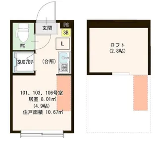 ハーモニーテラス新小岩III【1階】の間取り