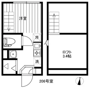 Coron Heiwadai【2階】の間取り