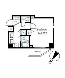 東京都荒川区西日暮里6【マンション】の間取り