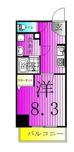 MA-RO SENJU CREST TAPPII【6階】の間取り
