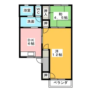 サンハイツはるだんの【1階】の間取り