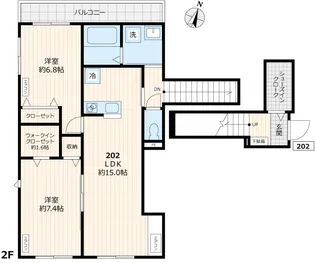仮称)コートハウスN【2階】の間取り