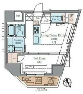 ラグゼナ北千住II【3階】の間取り