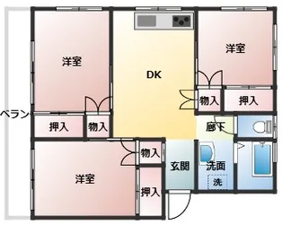 ラポールハイツ【1階】の間取り