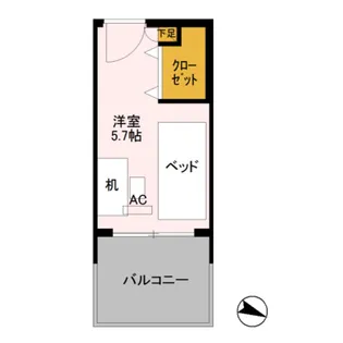 ロイヤルパークスER万代 Share万代【2階】の間取り