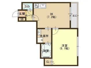 ステラートコート玉造【4階】の間取り