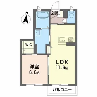 ベレオガーデンズ久留米II【2階】の間取り