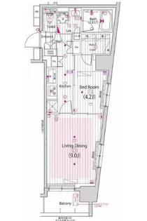 グランド・ガーラ横浜新子安【5階】の間取り