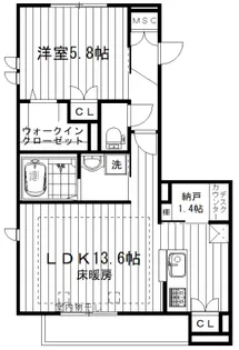キャトル・セゾン【2階】の間取り