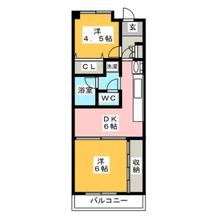 服部マンション【6階】の間取り