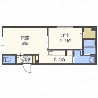 グランメール東区役所前【3階】の間取り