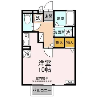 ラ・メールTAKASAGO B【1階】の間取り