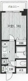 スカイコート三田慶大前【4階】の間取り