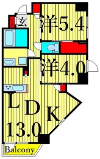 スプランディッド西日暮里【4階】の間取り