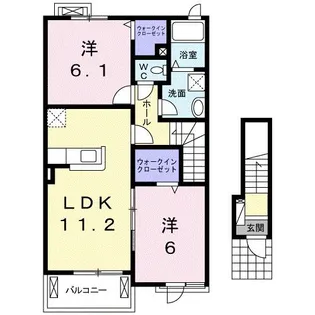 サニーハイツSEINAI II【2階】の間取り