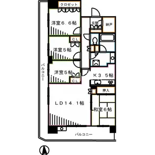 デライトシティ ブレスコート【2階】の間取り