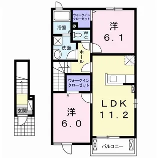 サニーヒルA【2階】の間取り