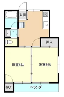 江津パークハイツ【2階】の間取り