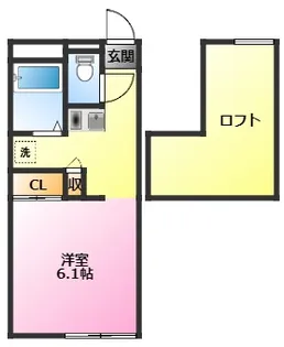 レオパレスみずき【2階】の間取り