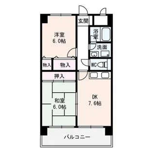 イーストヒル長田【1階】の間取り