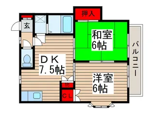 ストークハイツシャモニー【1階】の間取り