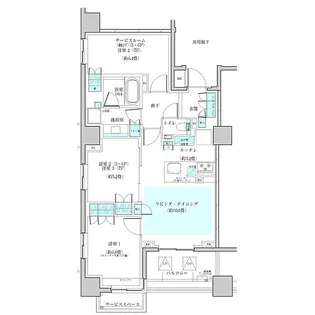 ザ・パークハウス早稲田【6階】の間取り
