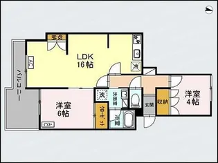 ニューハイツ幸【1階】の間取り