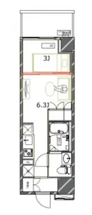 ジェノヴィア四谷三丁目グリーンヴェール【9階】の間取り